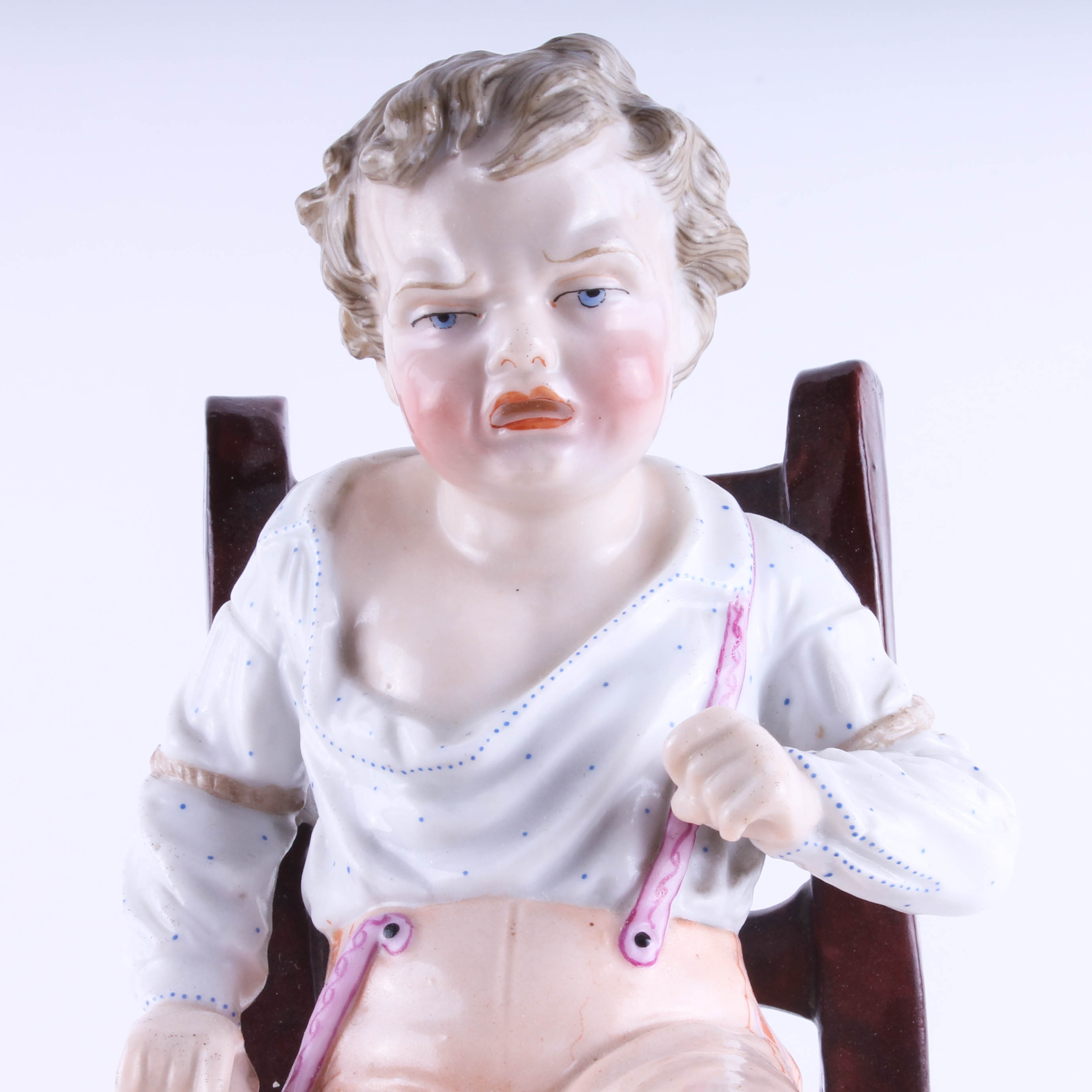 Antique Ernst Bohne &  Söhne Hand-Painted Porcelain Figurine
