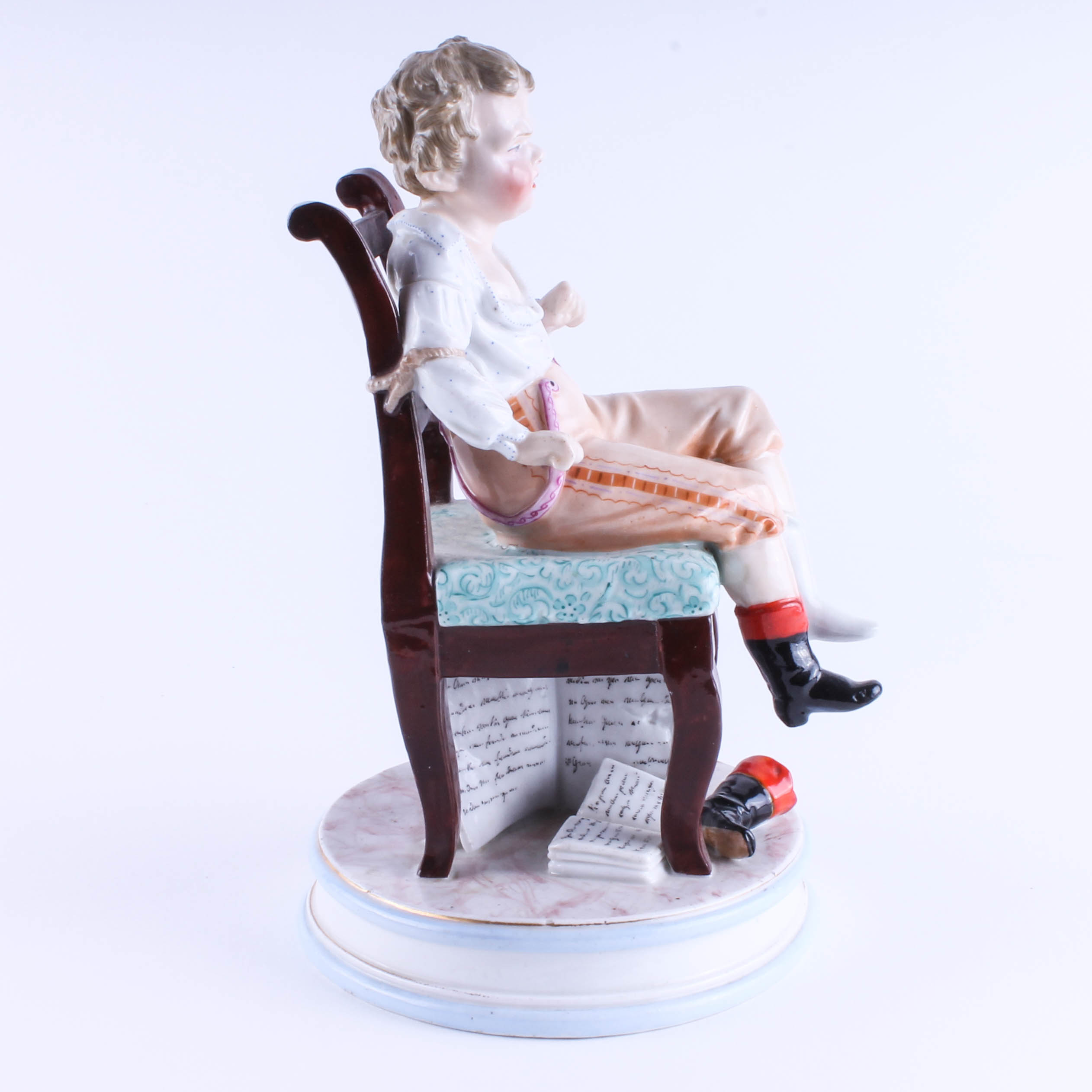 Antique Ernst Bohne &  Söhne Hand-Painted Porcelain Figurine