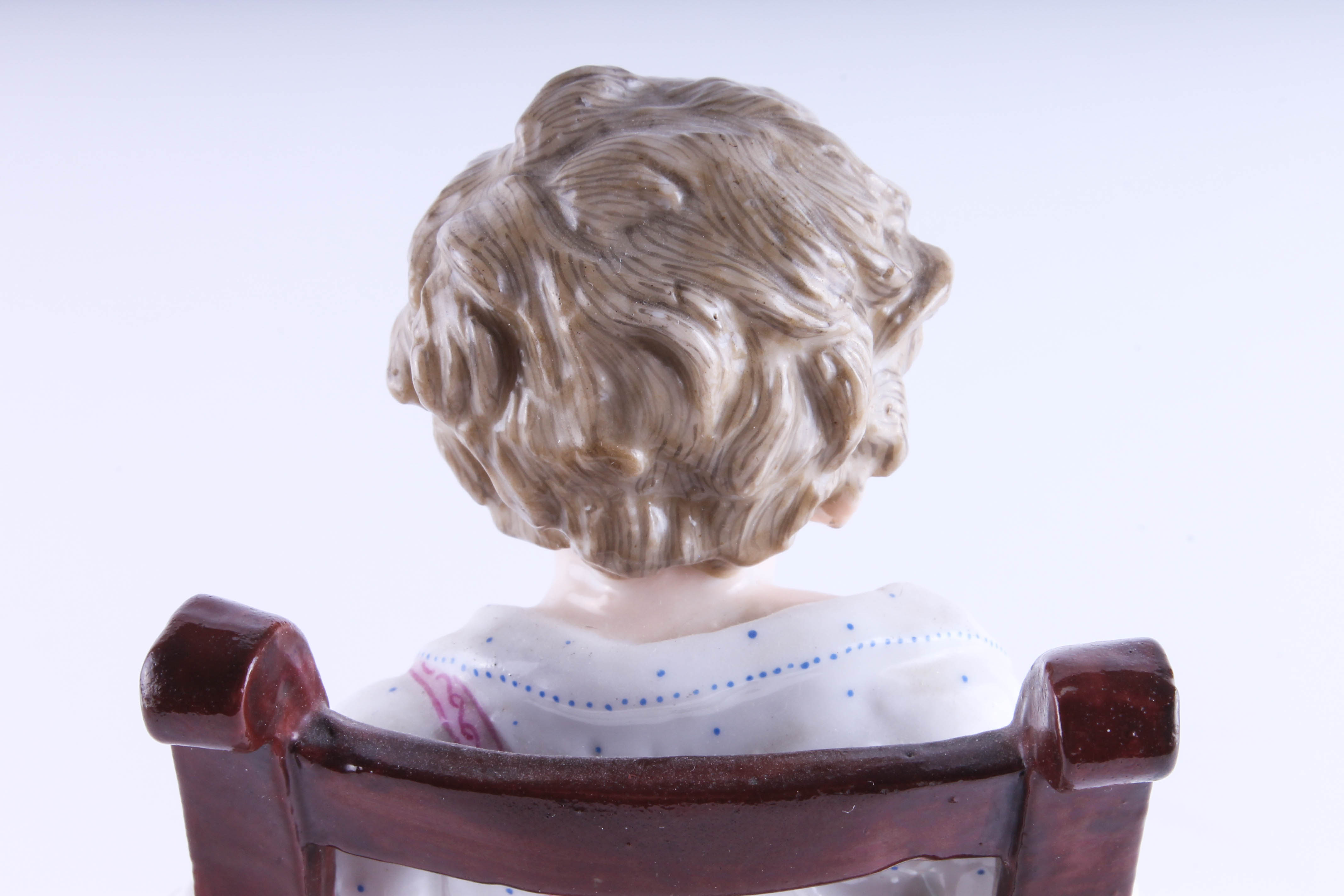 Antique Ernst Bohne &  Söhne Hand-Painted Porcelain Figurine