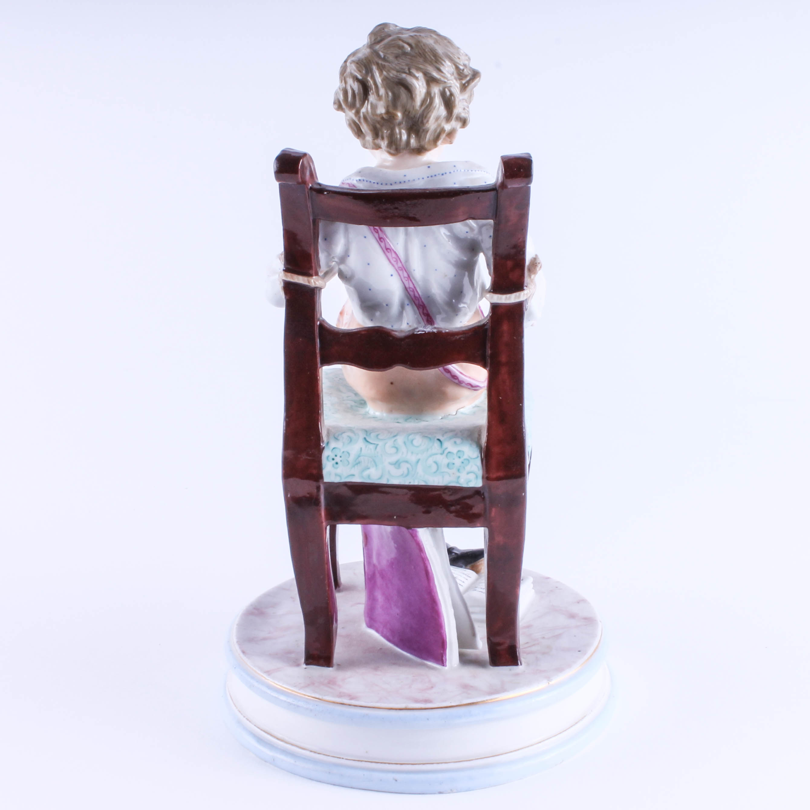 Antique Ernst Bohne &  Söhne Hand-Painted Porcelain Figurine