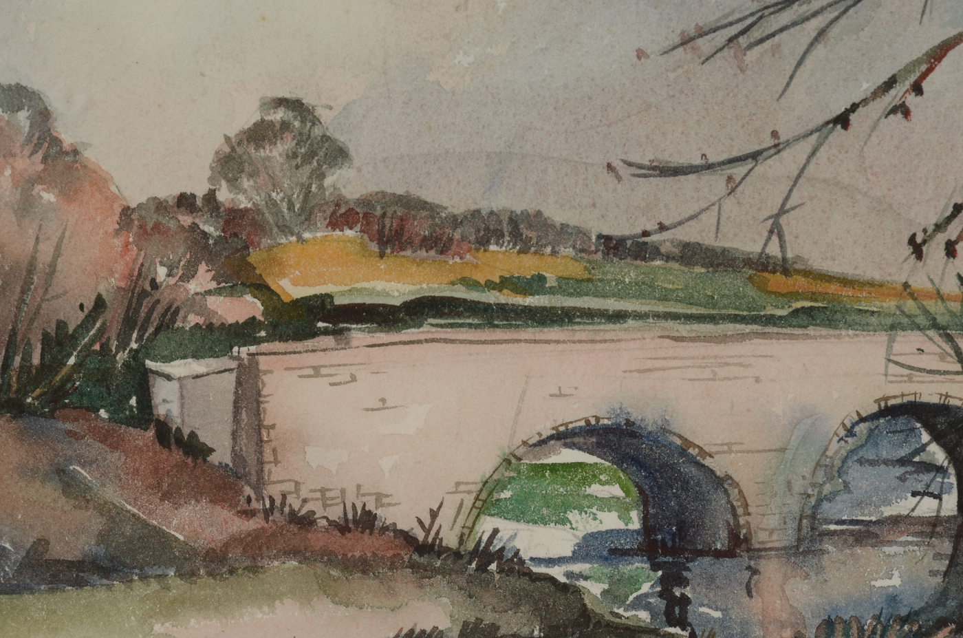 Original Watercolor Landscape on Paper