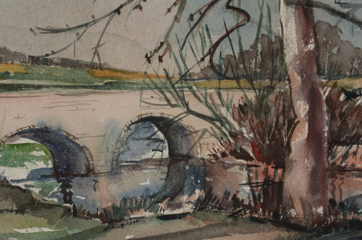 Original Watercolor Landscape on Paper