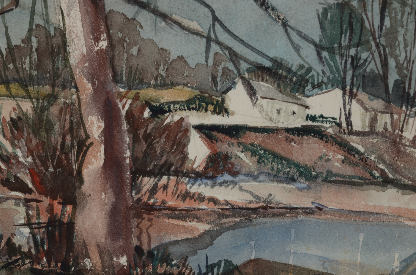 Original Watercolor Landscape on Paper