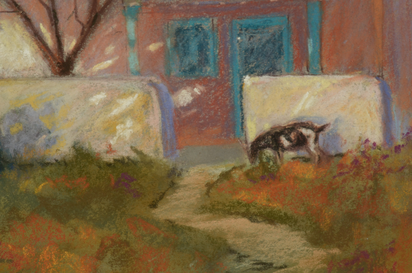Mary Ellen Pitts Original Pastel on Paper "Garcia's Goat"
