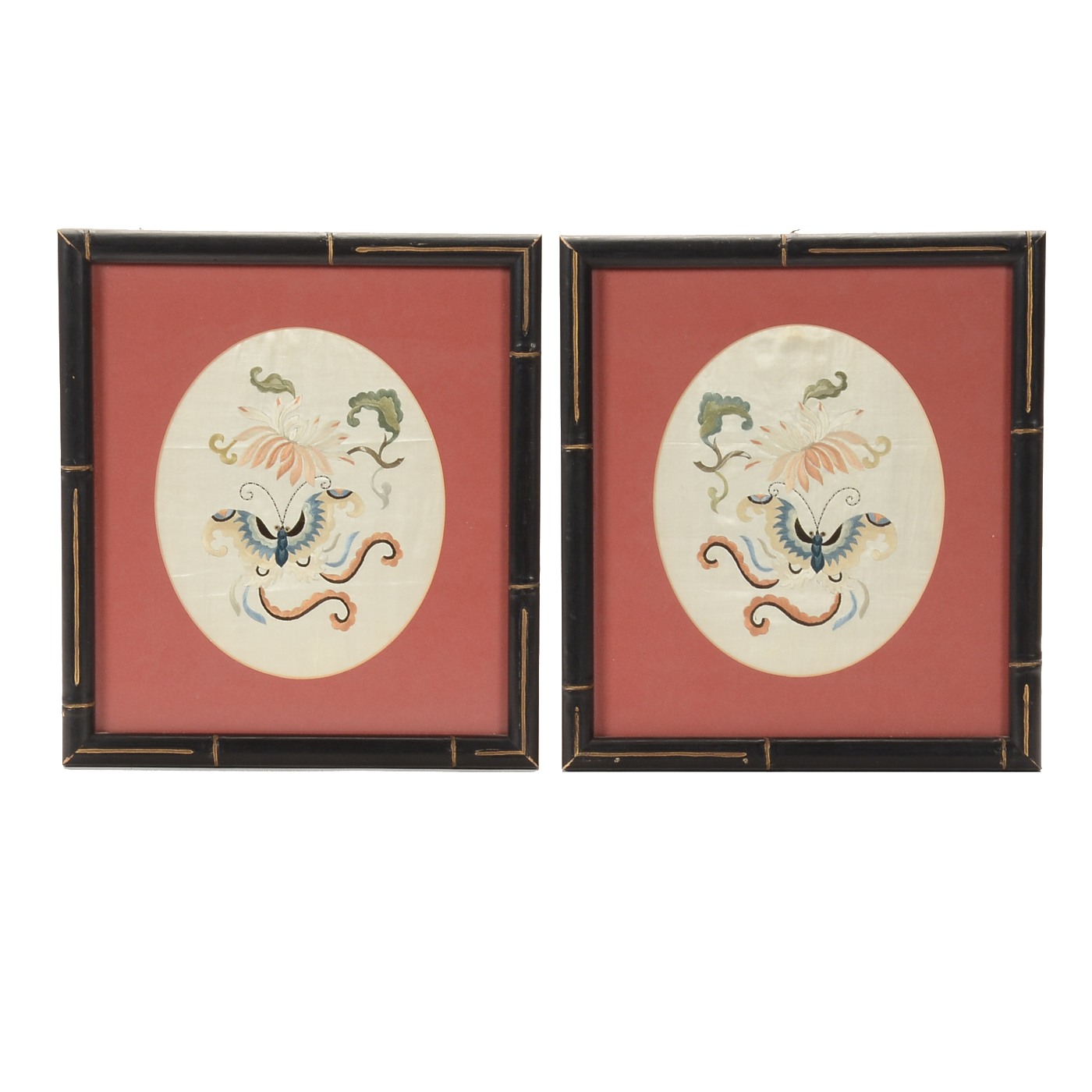 Pair of Decorative Chinese Silk Embroideries