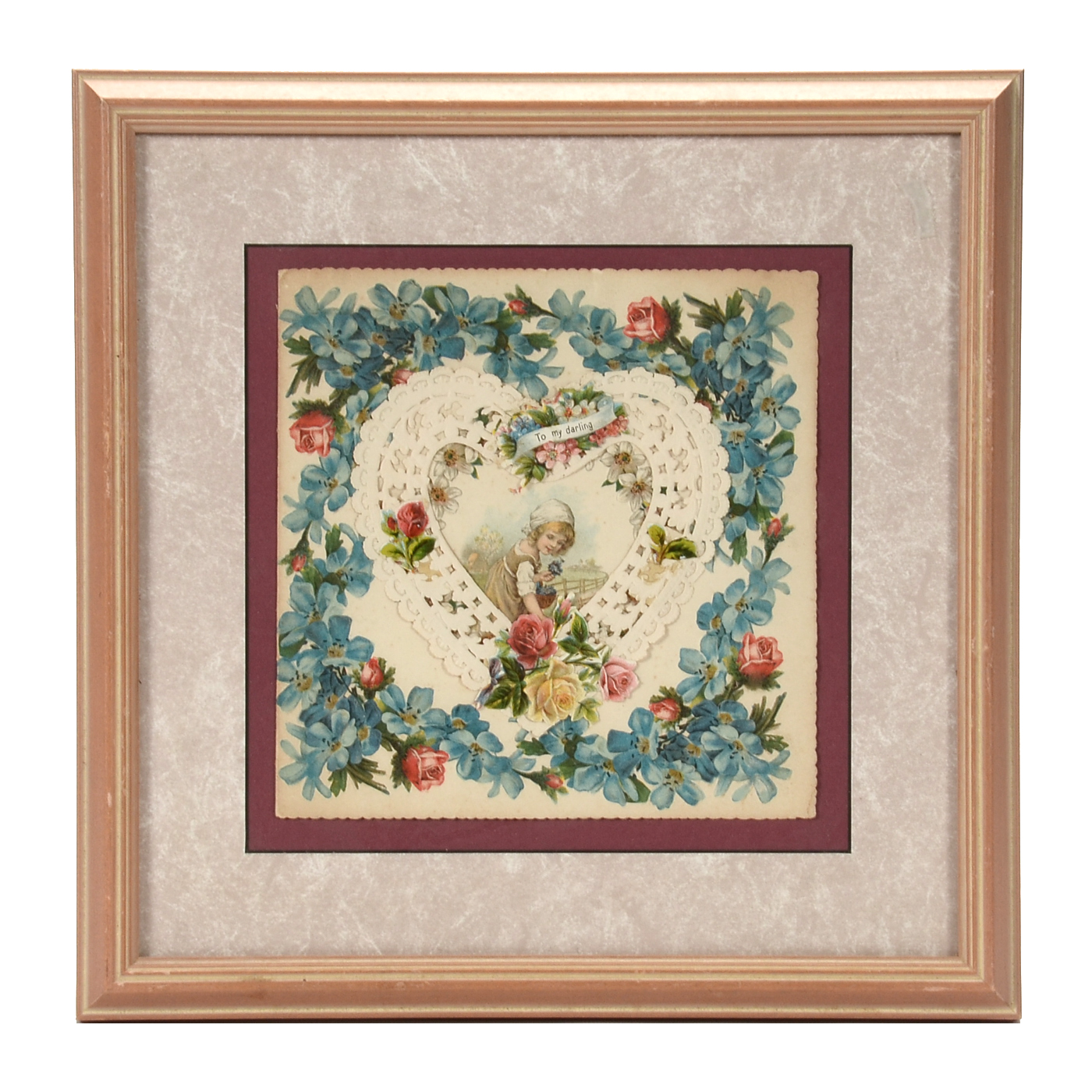 Antique Victorian Chromolithograph Valentine