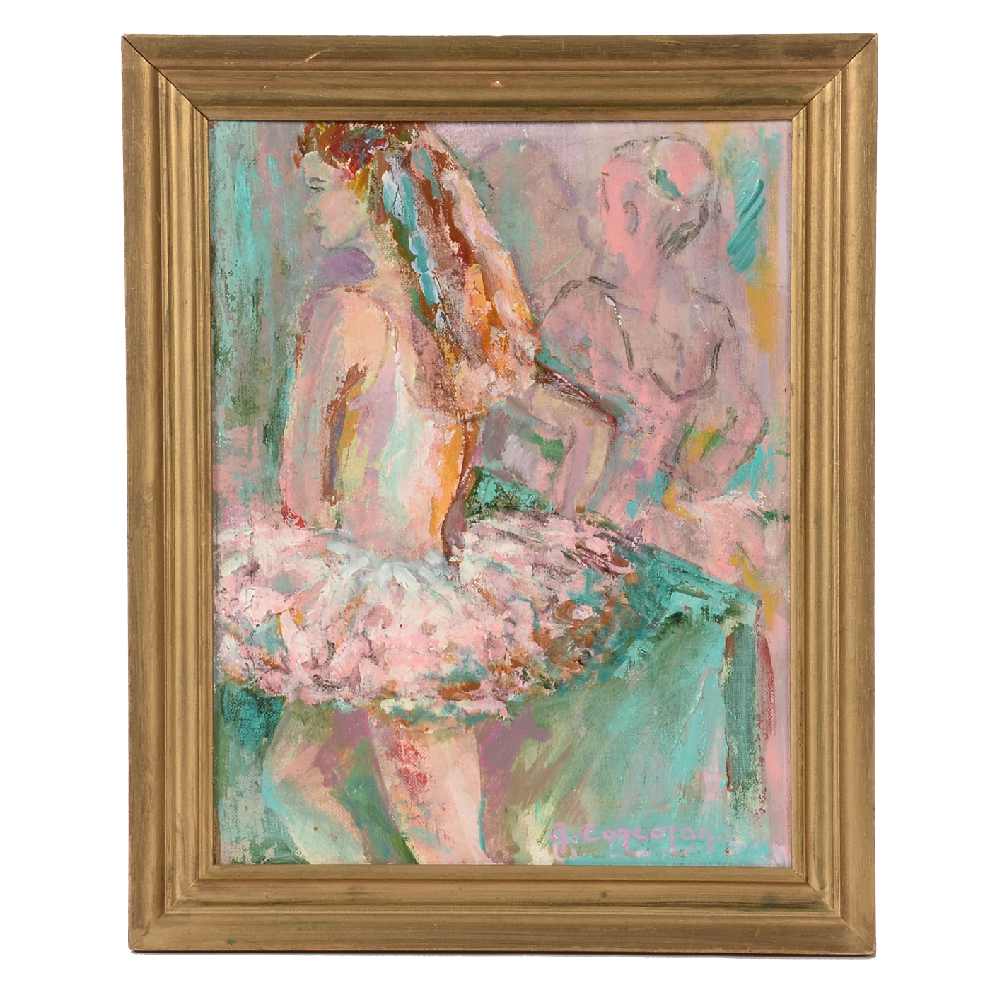 Gloria H. Corcoran Original Oil on Canvas Board "On Stage II"