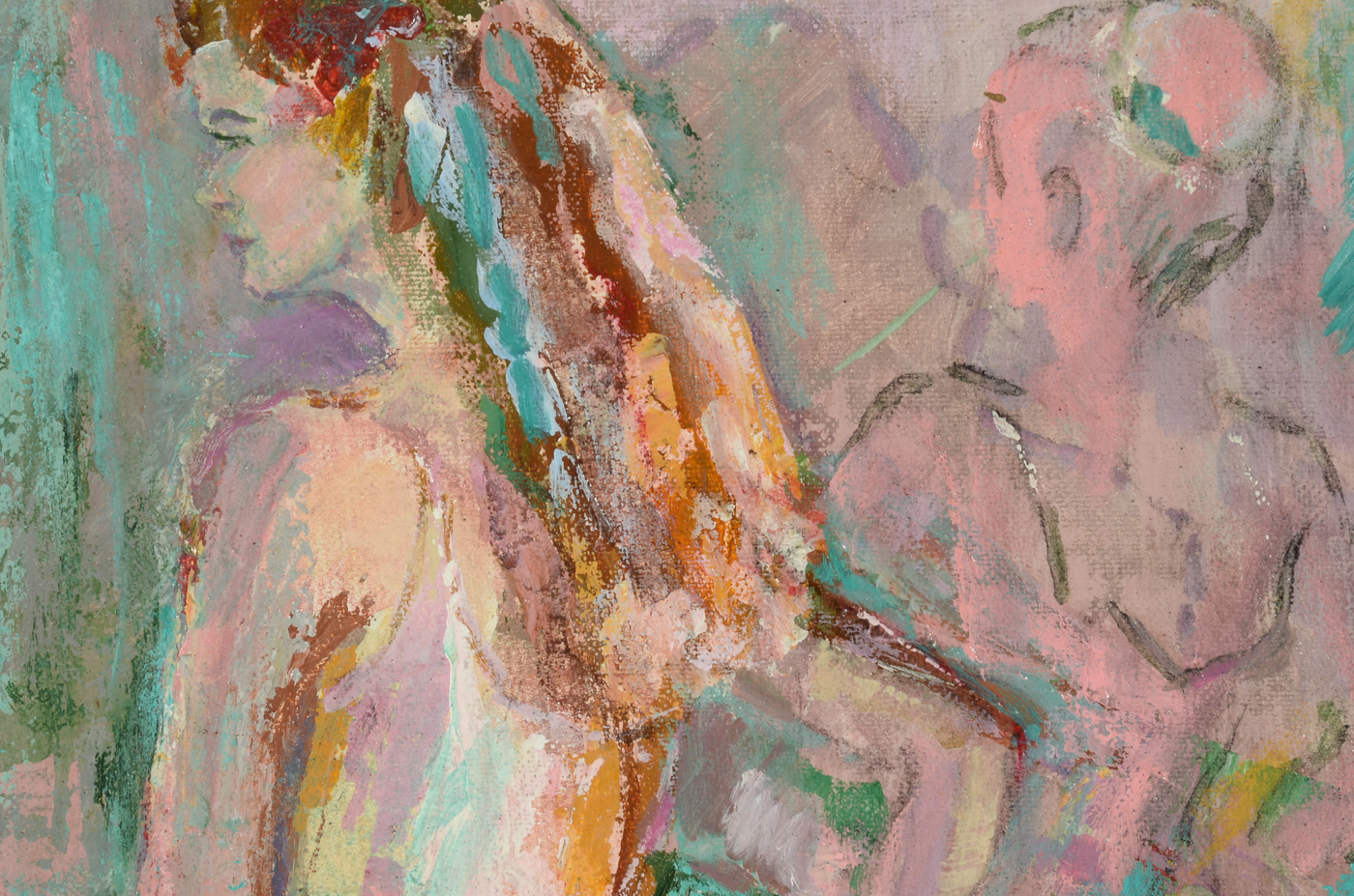 Gloria H. Corcoran Original Oil on Canvas Board "On Stage II"