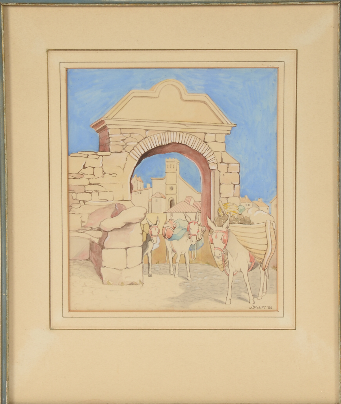 J. LeSaint Original Watercolor Illustration