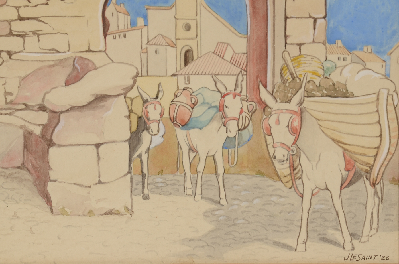 J. LeSaint Original Watercolor Illustration