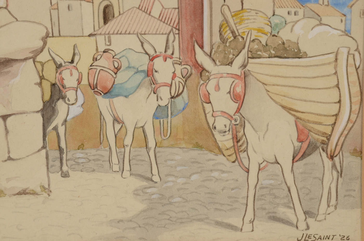 J. LeSaint Original Watercolor Illustration