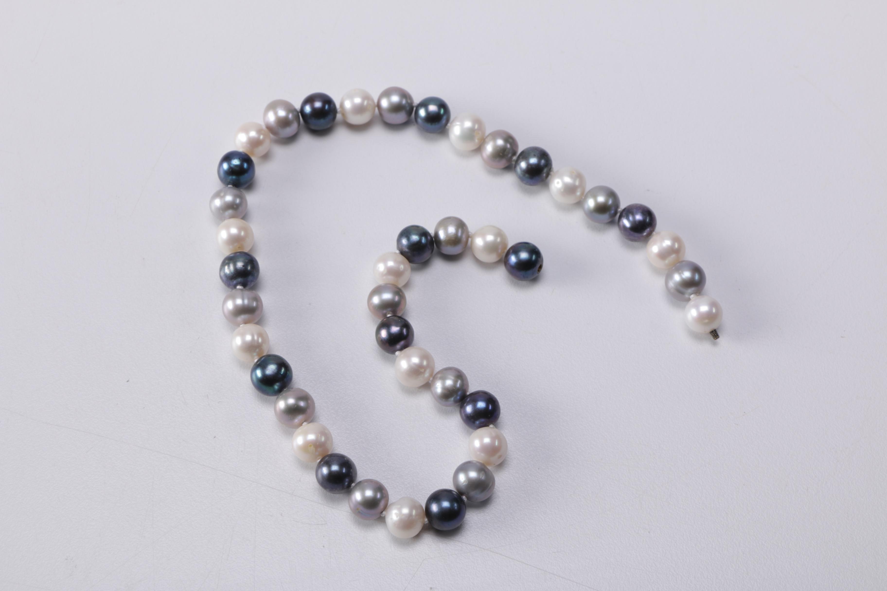Costume Jewelry Including Dyed Fresh Water Pearl Necklace