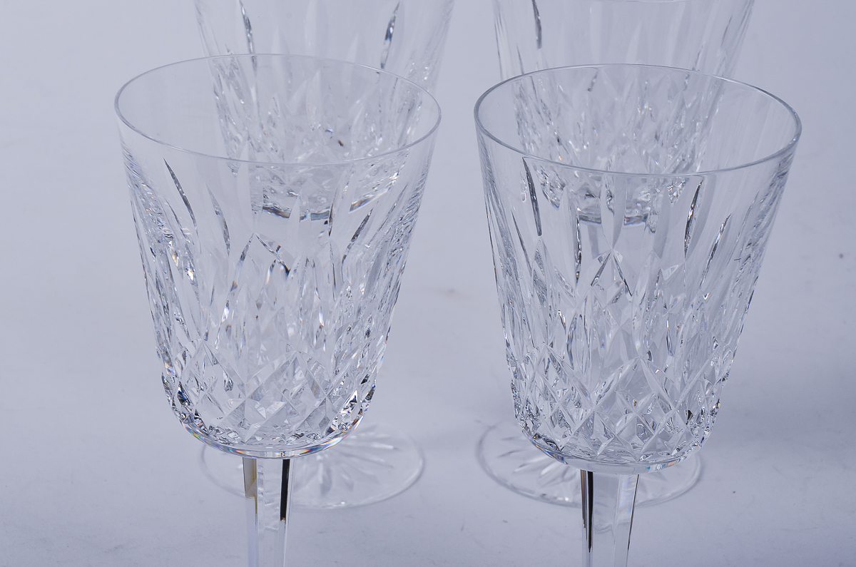 Waterford "Lismore" Crystal Water Goblets