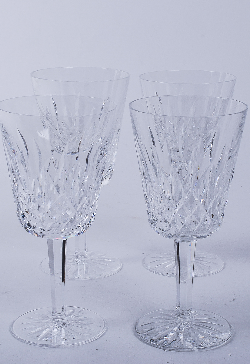 Waterford "Lismore" Crystal Water Goblets