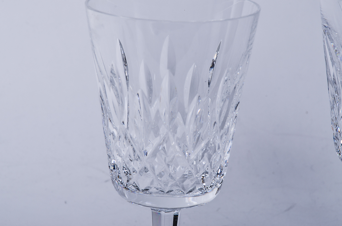 Waterford "Lismore" Crystal Water Goblets