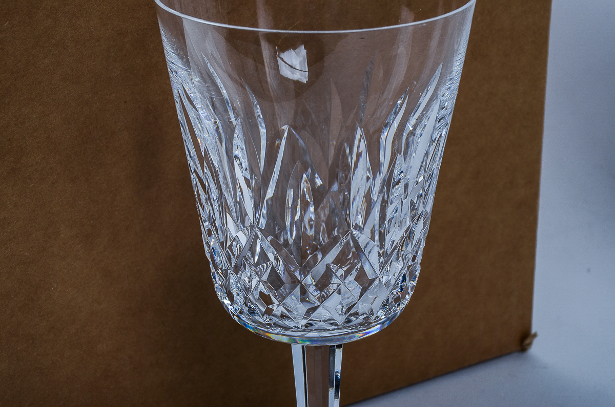 Waterford "Lismore" Crystal Water Goblets