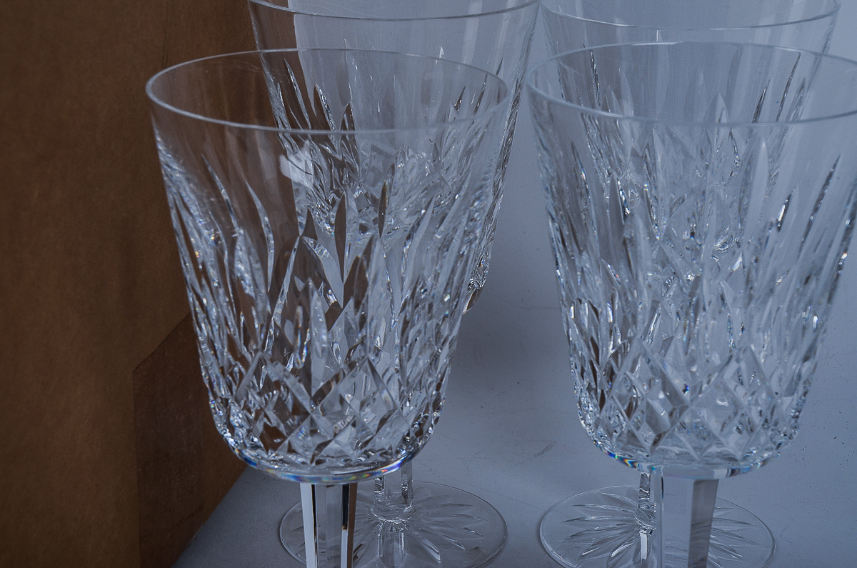 Waterford "Lismore" Crystal Water Goblets