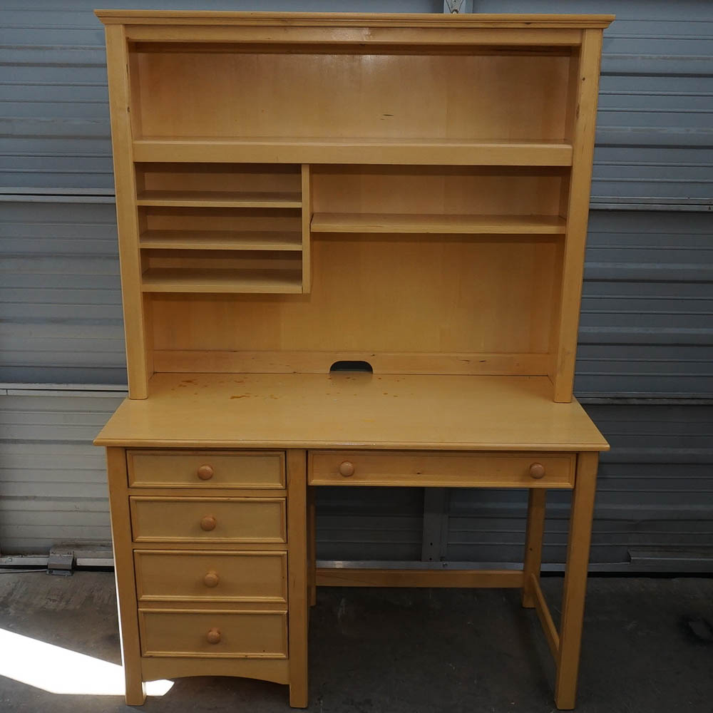 Contemporary Desk and Hutch With Chair by Havertys