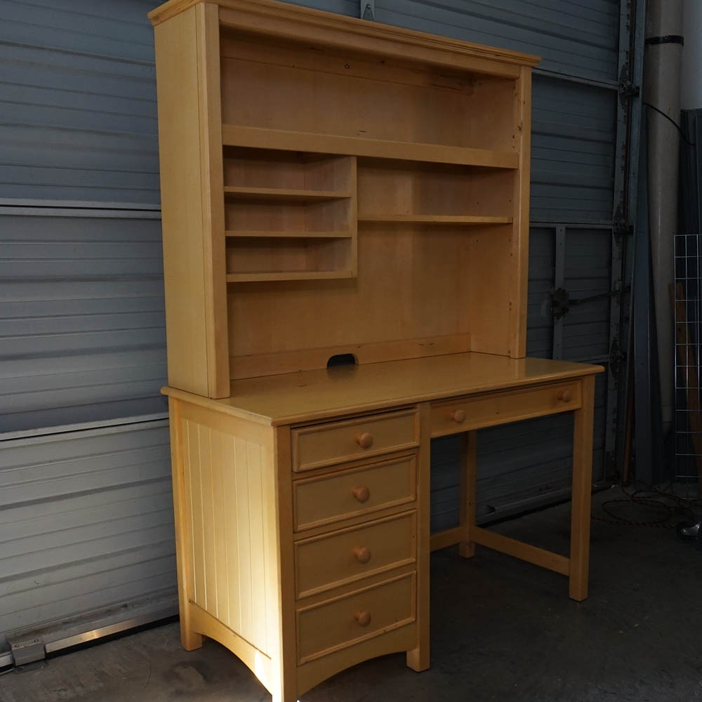 Contemporary Desk and Hutch With Chair by Havertys