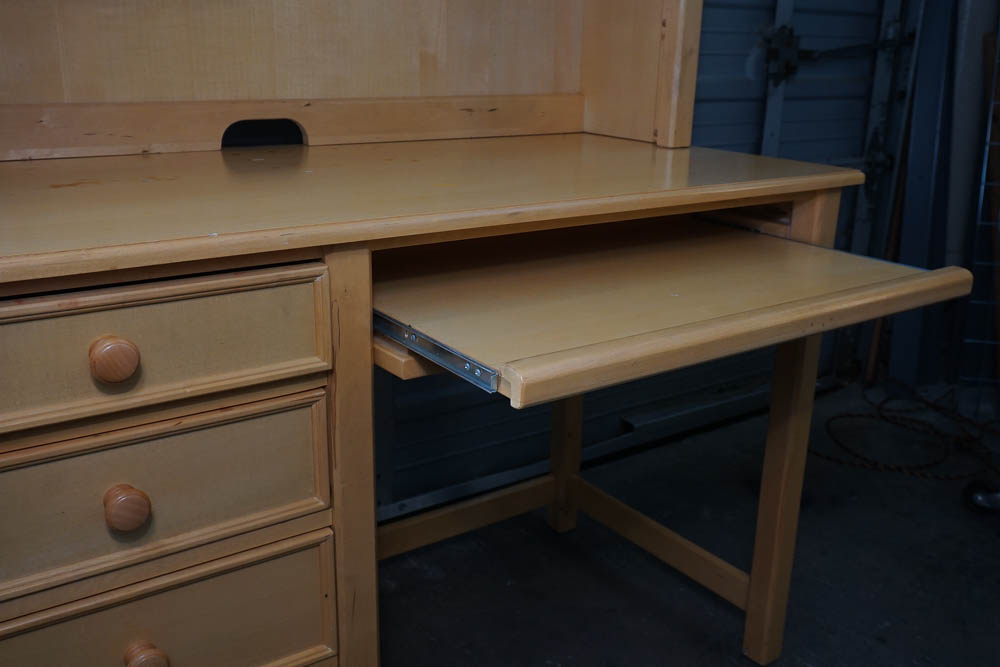 Contemporary Desk and Hutch With Chair by Havertys