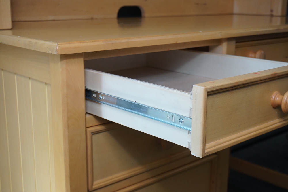 Contemporary Desk and Hutch With Chair by Havertys