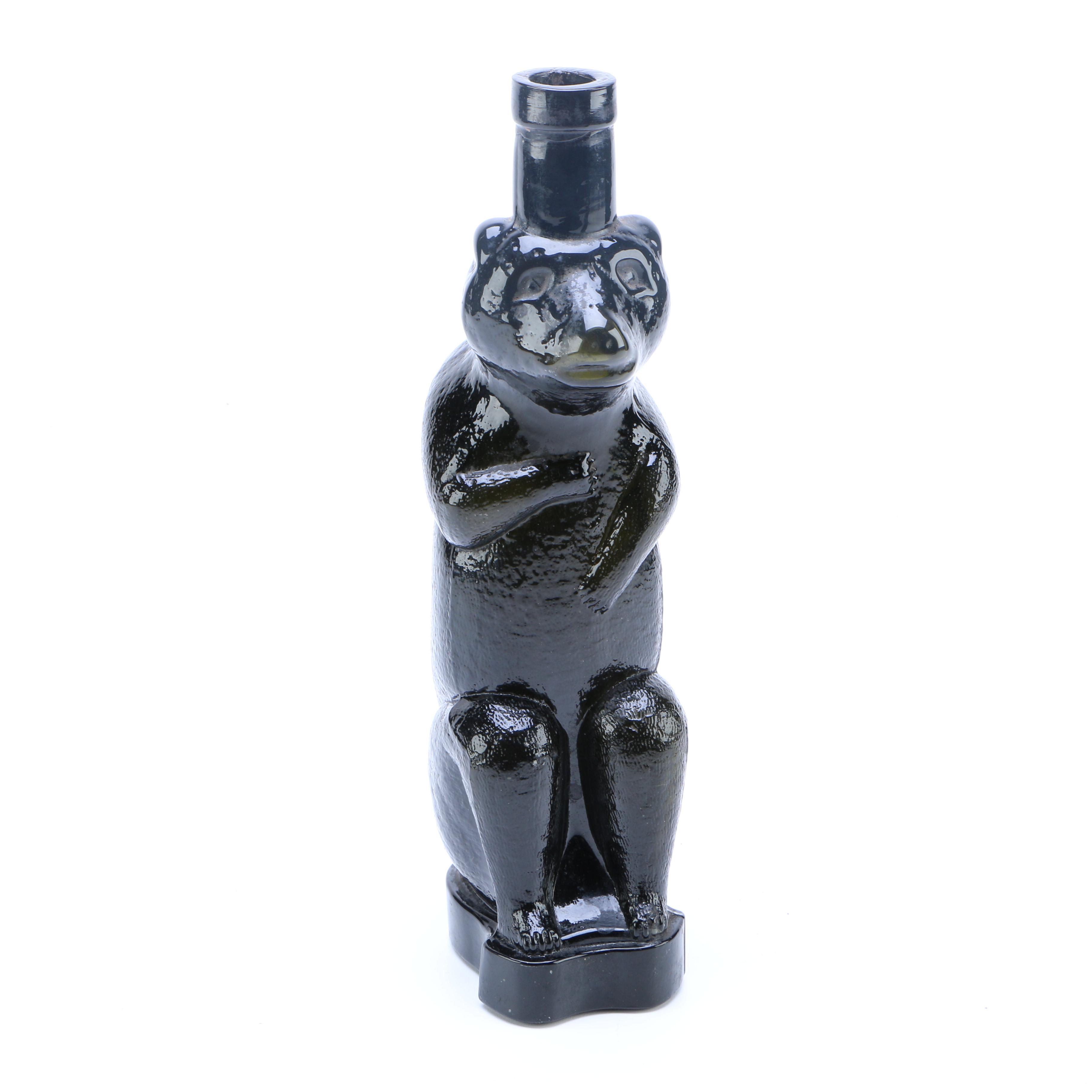 Smirnoff Black Bear Glass Bottle Circa 1930
