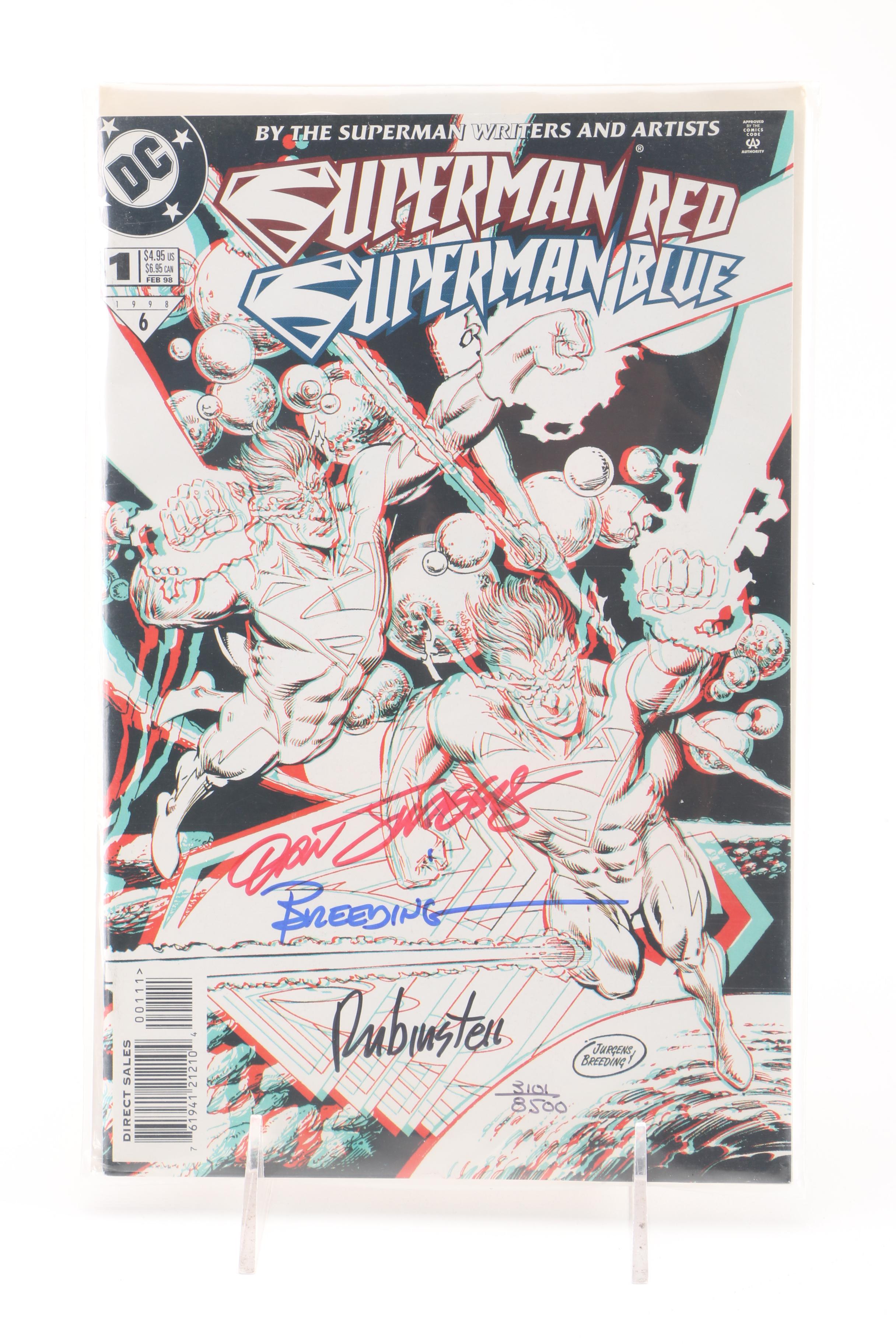 Modern Age DC Comics Including a Signed "Superman Red/Superman Blue"
