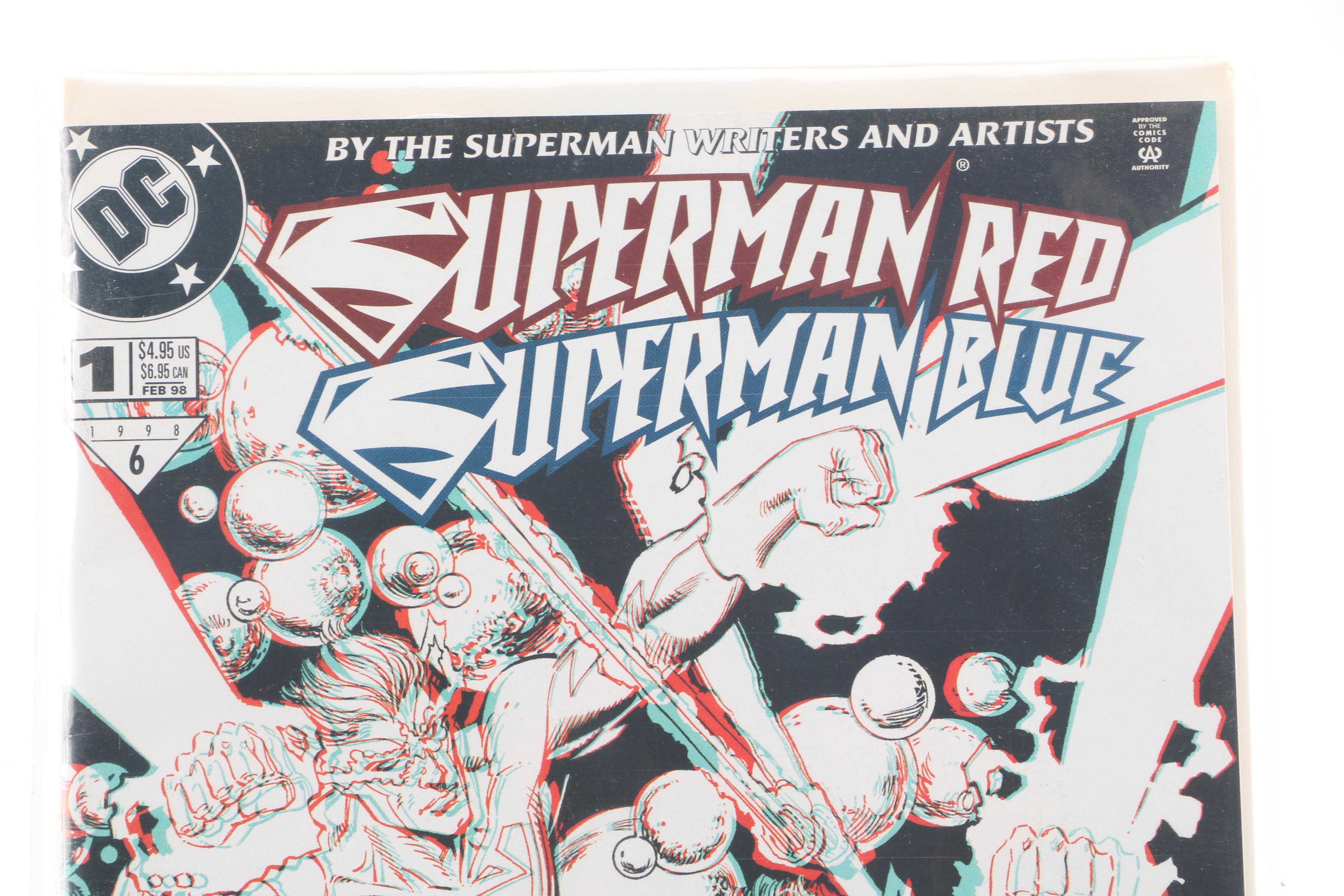 Modern Age DC Comics Including a Signed "Superman Red/Superman Blue"