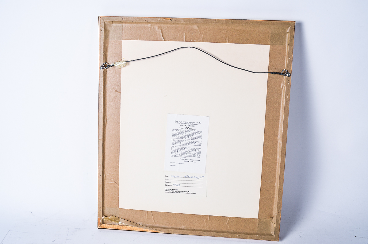 1983 Walt Disney Productions' Animation Cel "Winnie the Pooh and a Day for Eeyore"