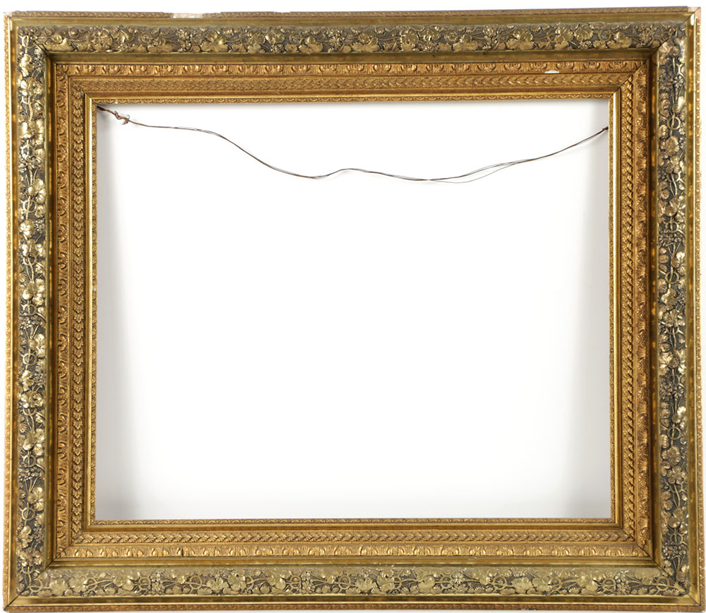 19th-Century French Barbizon Gilt and Gesso Frame