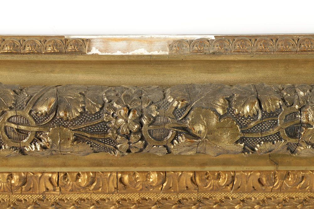 19th-Century French Barbizon Gilt and Gesso Frame