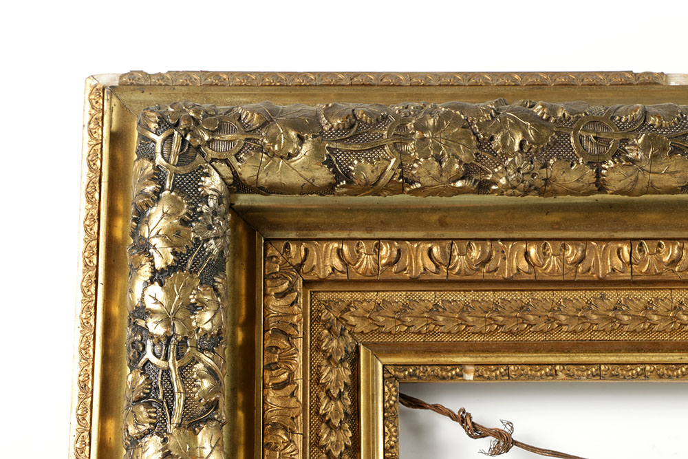 19th-Century French Barbizon Gilt and Gesso Frame