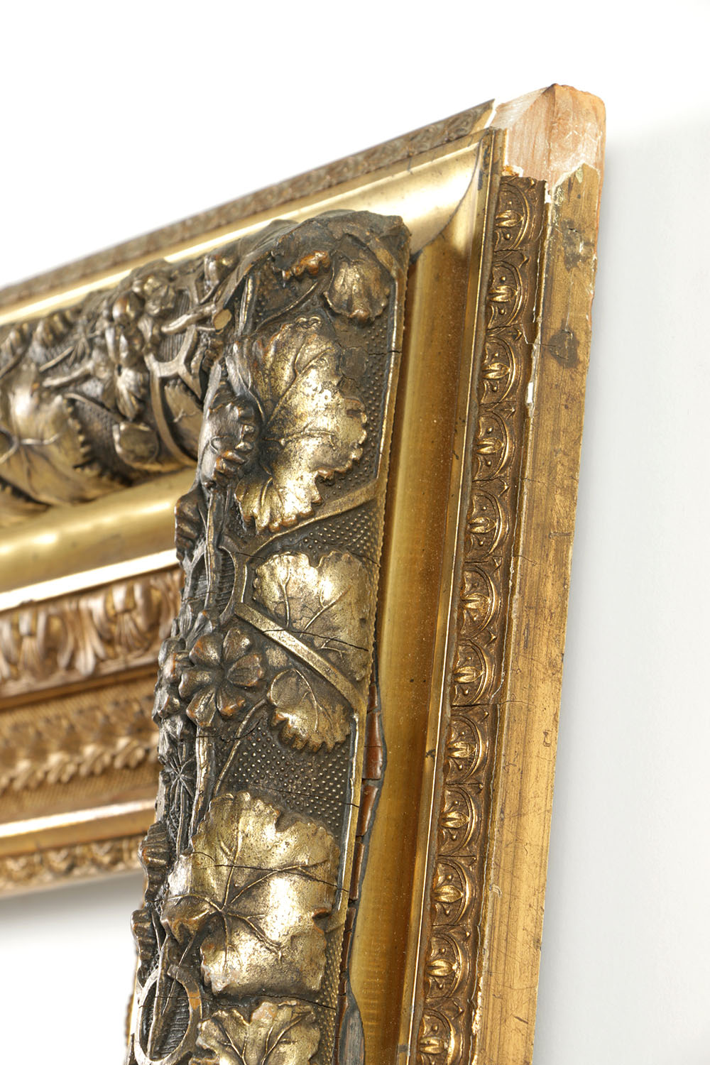 19th-Century French Barbizon Gilt and Gesso Frame