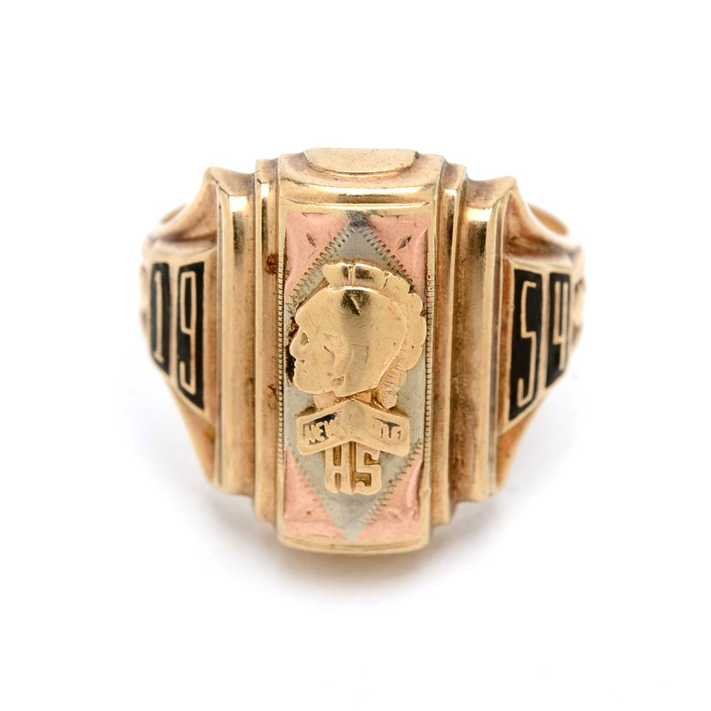 10K Yellow Gold 1954 High School Ring