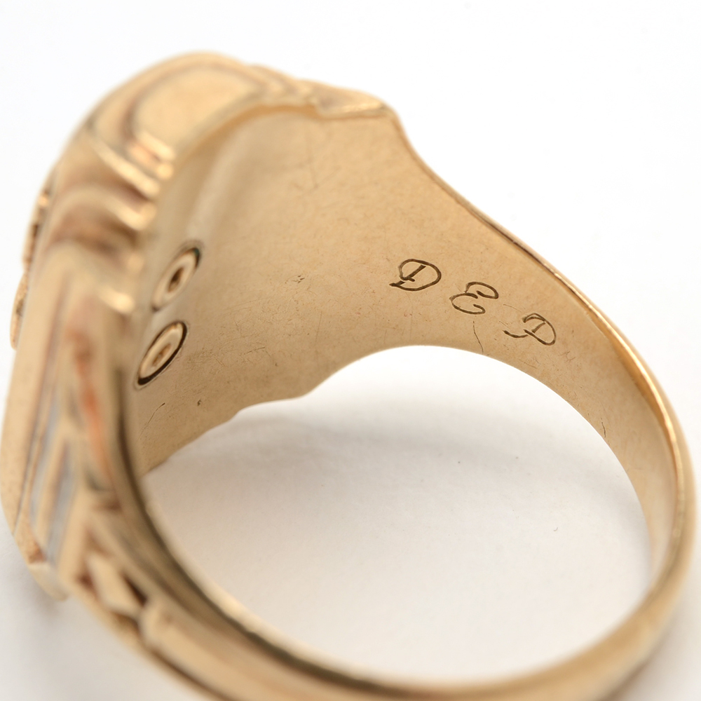 10K Yellow Gold 1954 High School Ring