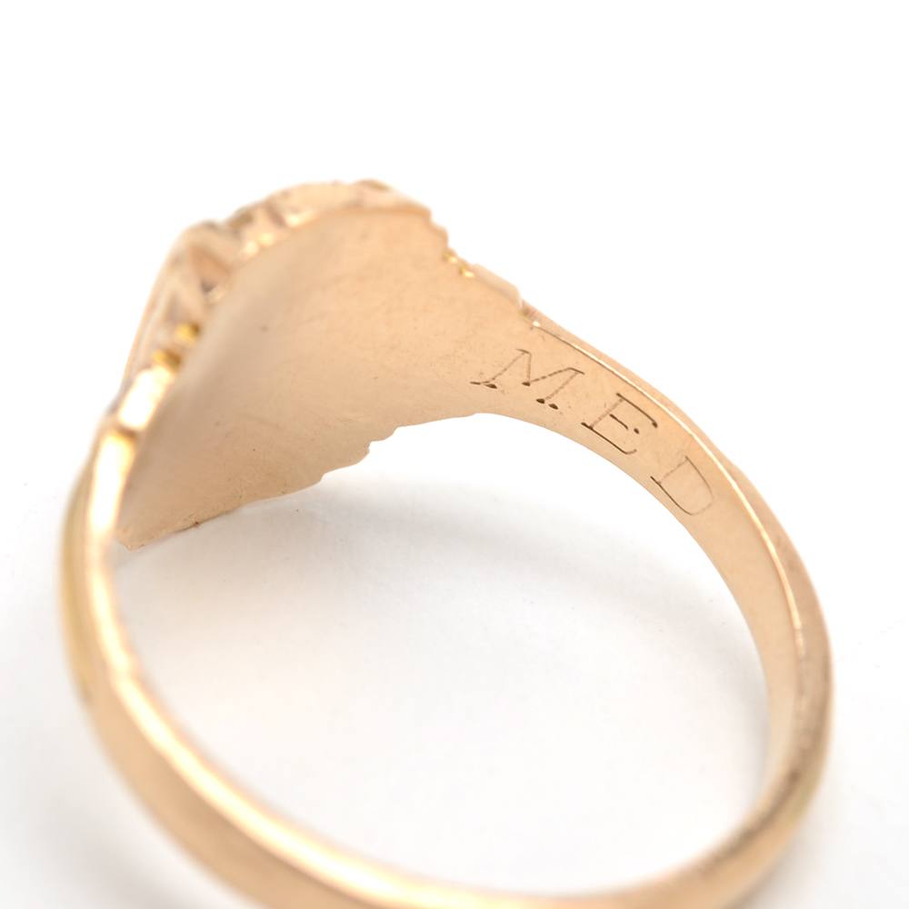Two 10K Yellow Gold High School Rings