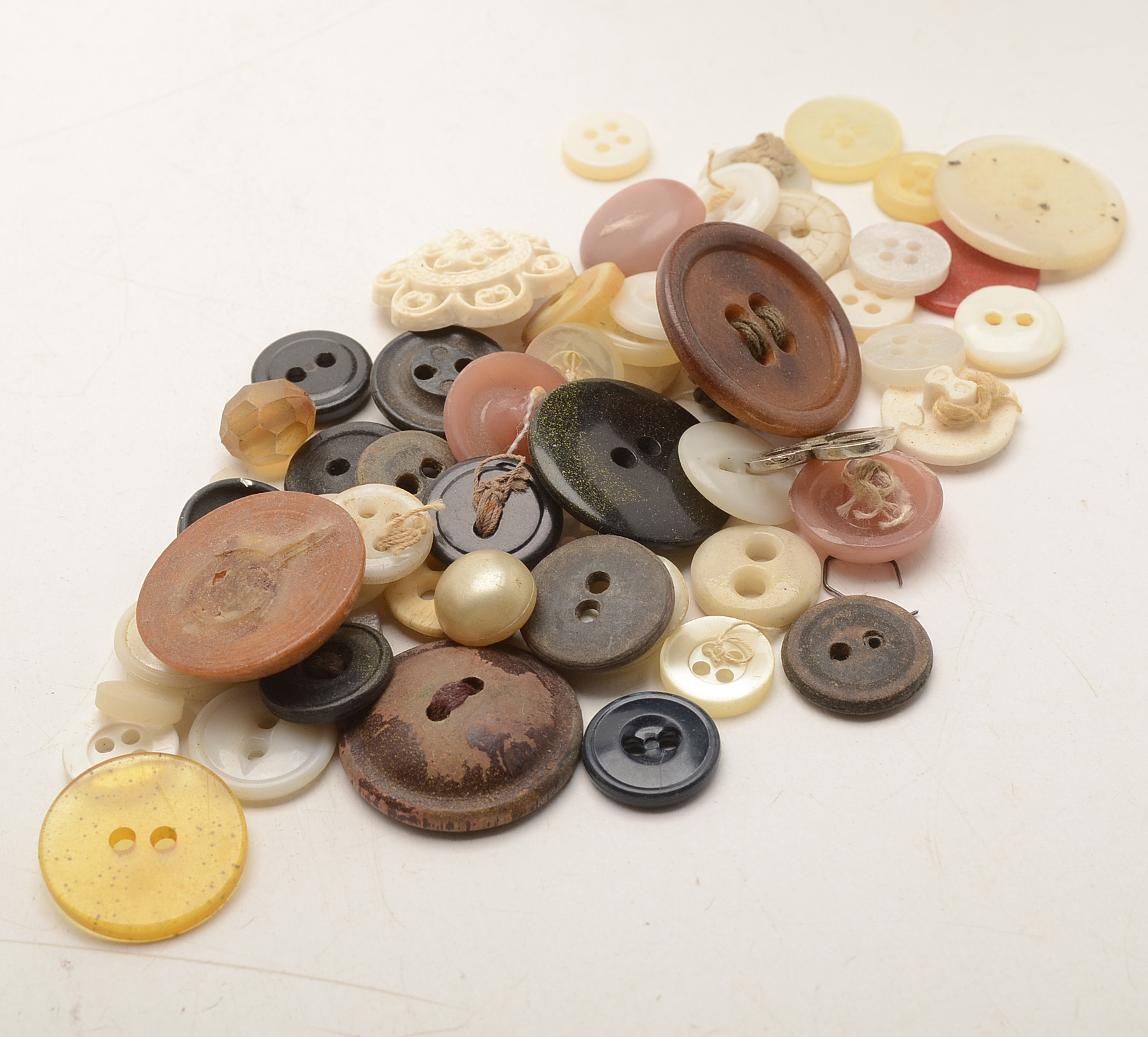 Vintage Blue Ball Jar of Buttons and Dice