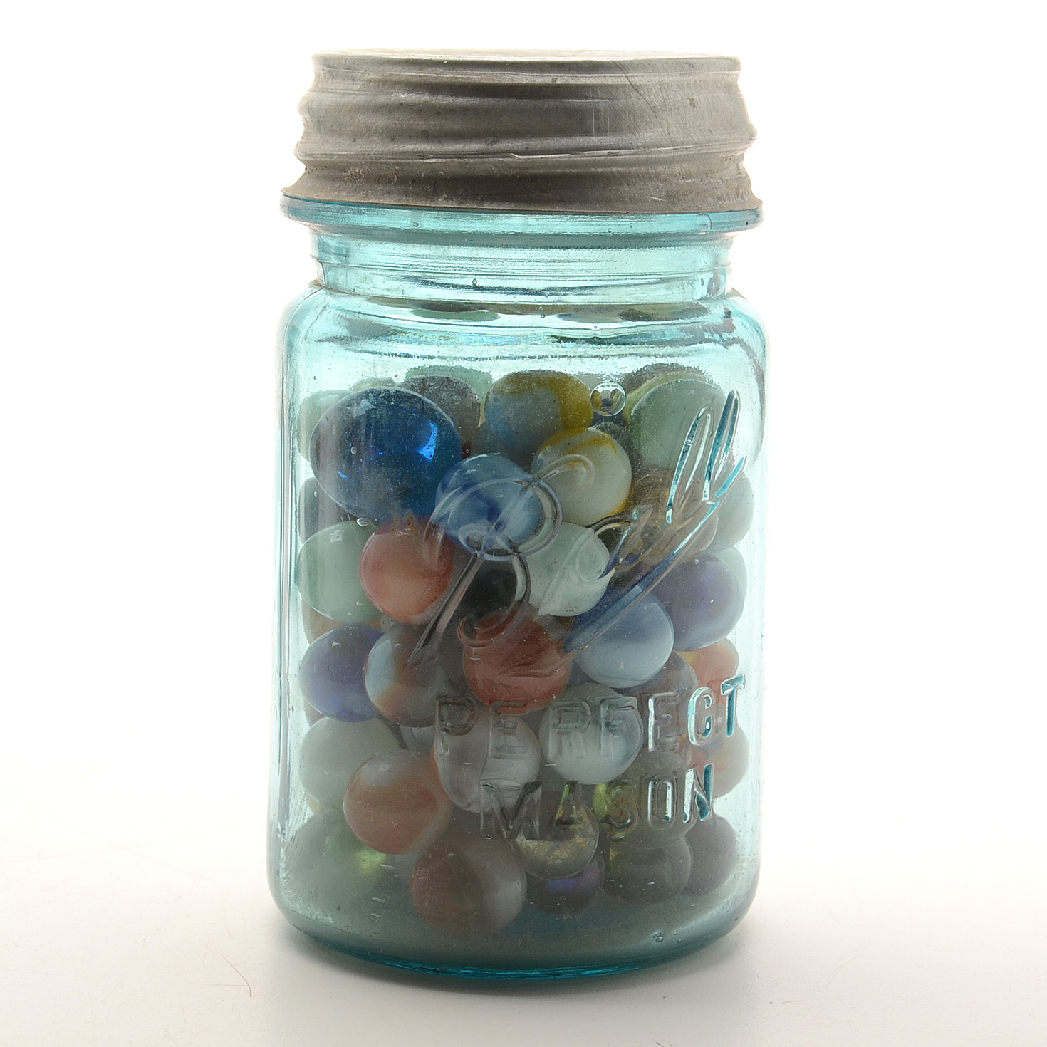 Four Vintage Jars of Marbles