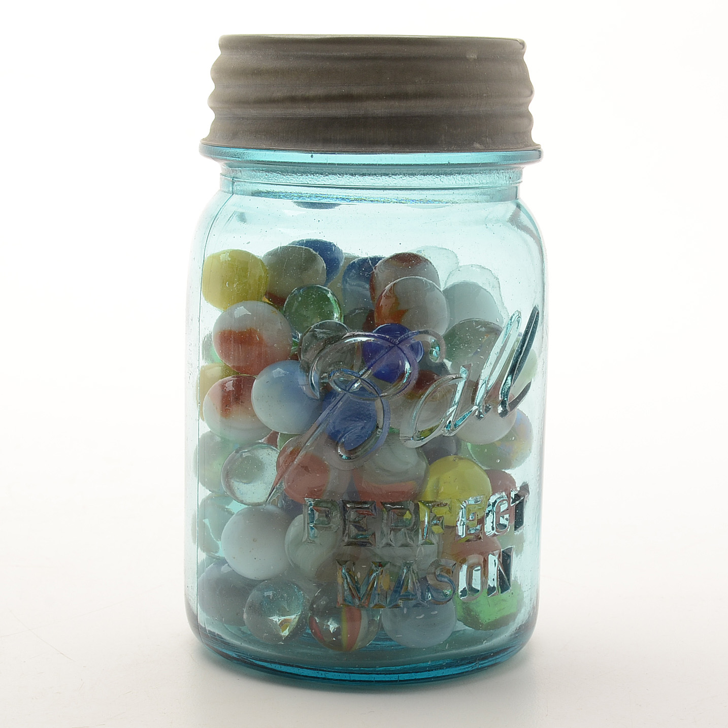 Four Vintage Jars of Marbles