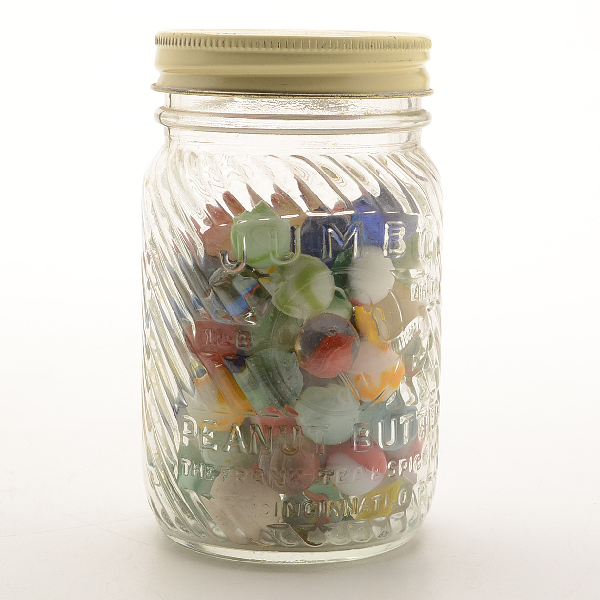 Four Vintage Jars of Marbles