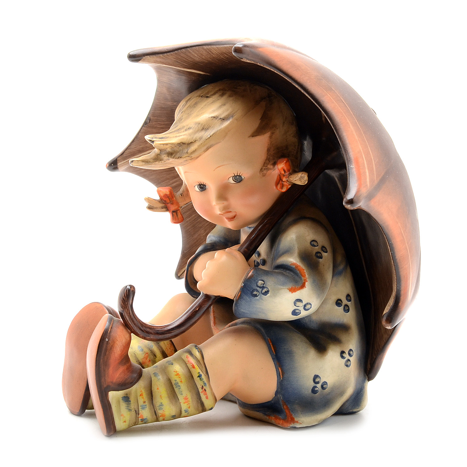 Large Hummel Figurine of Girl with Umbrella