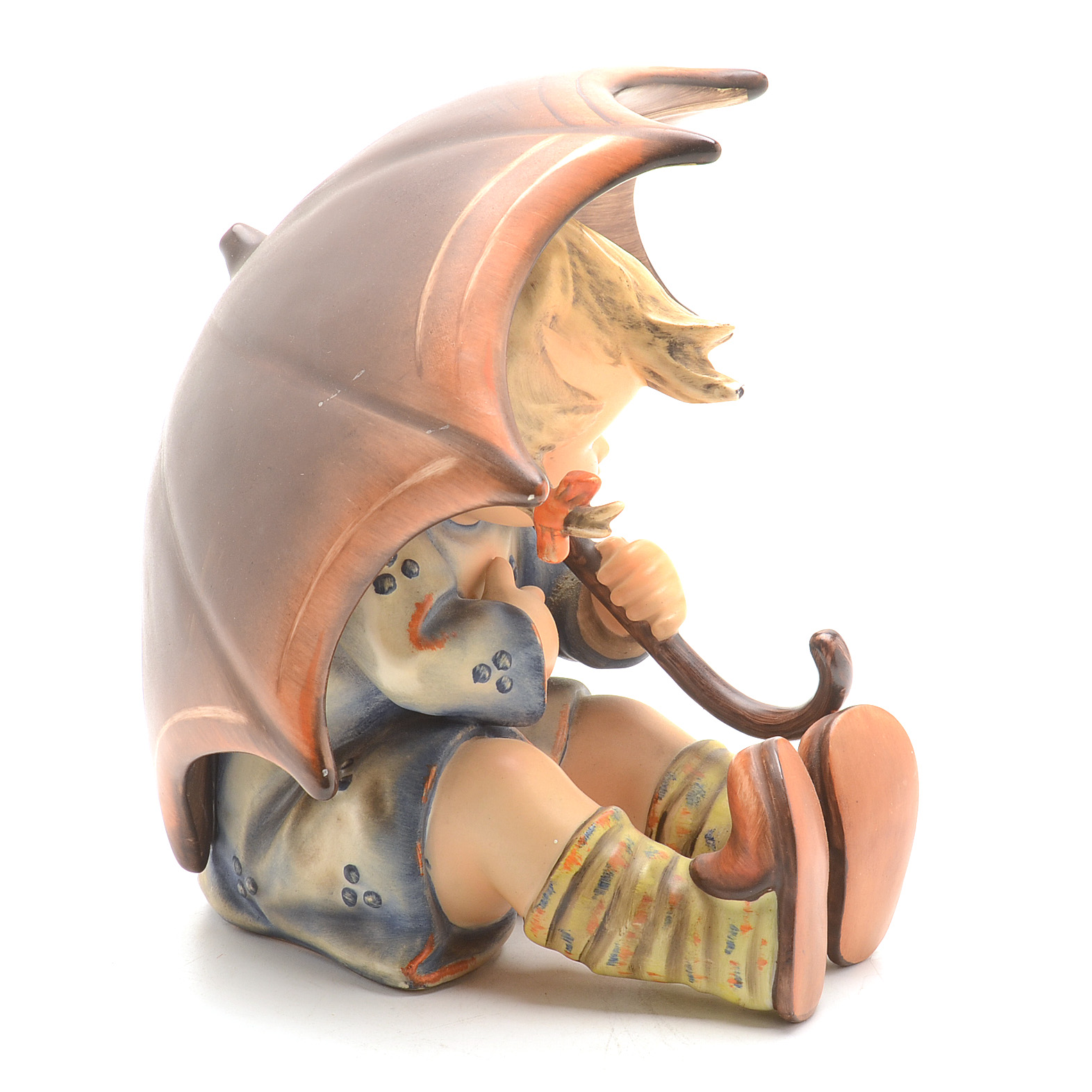 Large Hummel Figurine of Girl with Umbrella