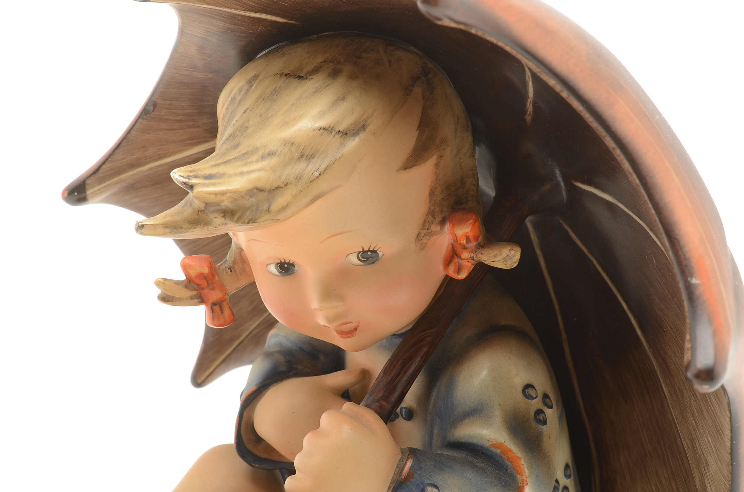 Large Hummel Figurine of Girl with Umbrella