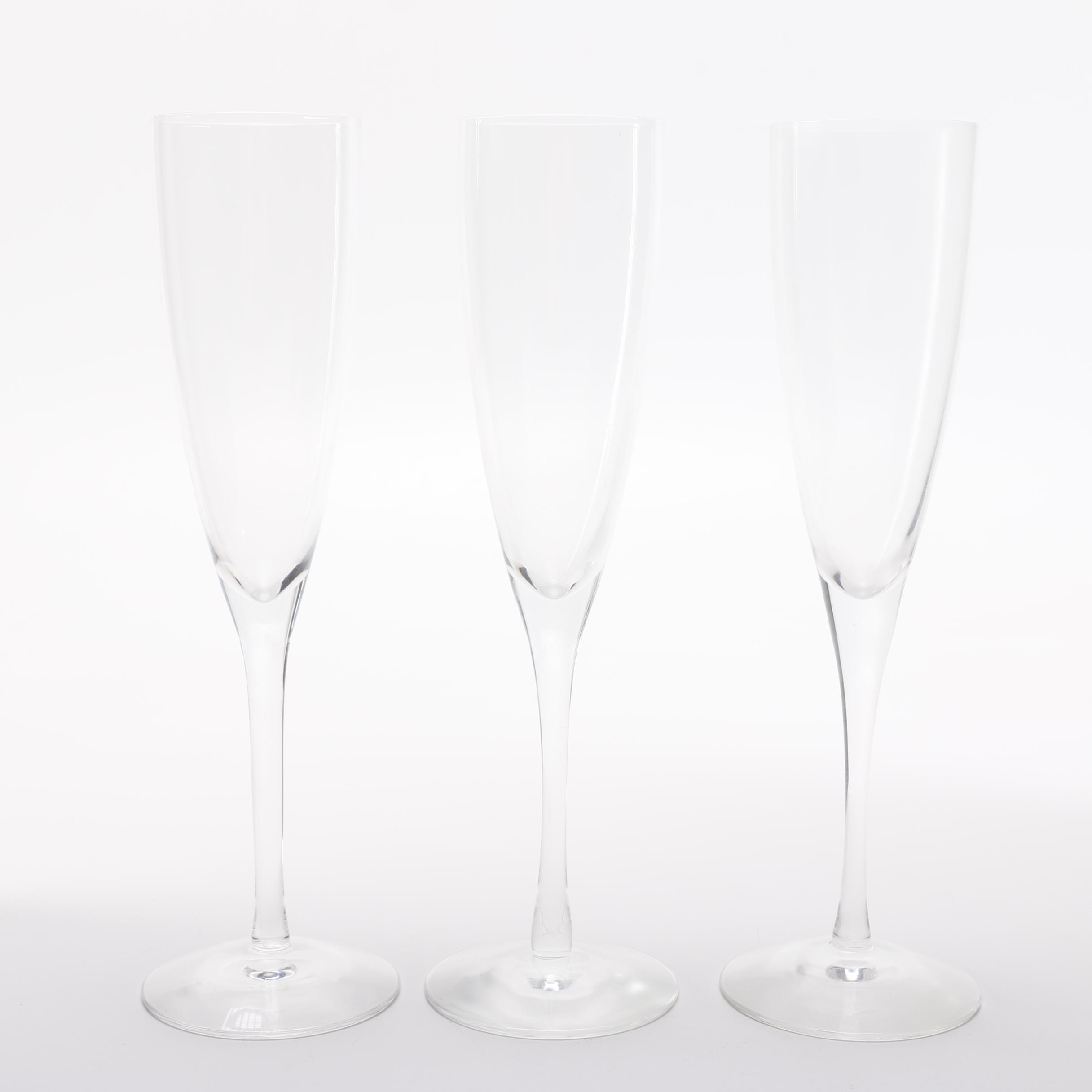 Tiffany & Co Crystal Champagne Flutes