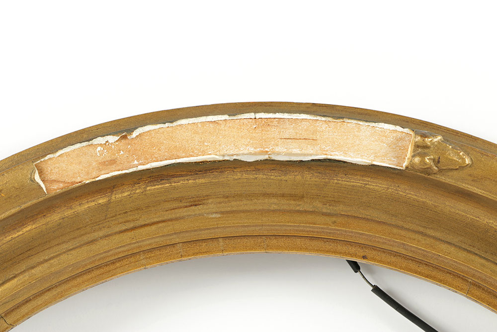 Oval Gilt and Gesso Frame with Festoon Embellishments