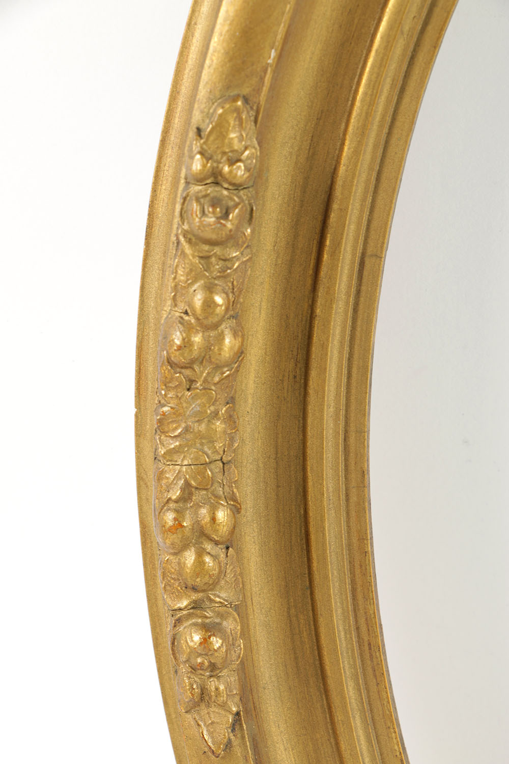Oval Gilt and Gesso Frame with Festoon Embellishments