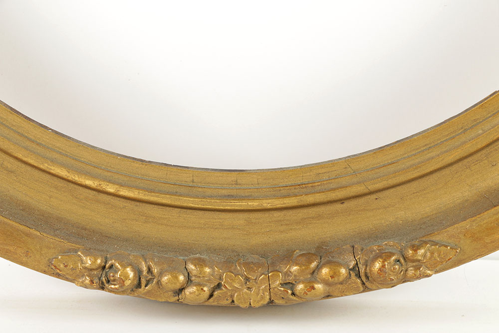 Oval Gilt and Gesso Frame with Festoon Embellishments
