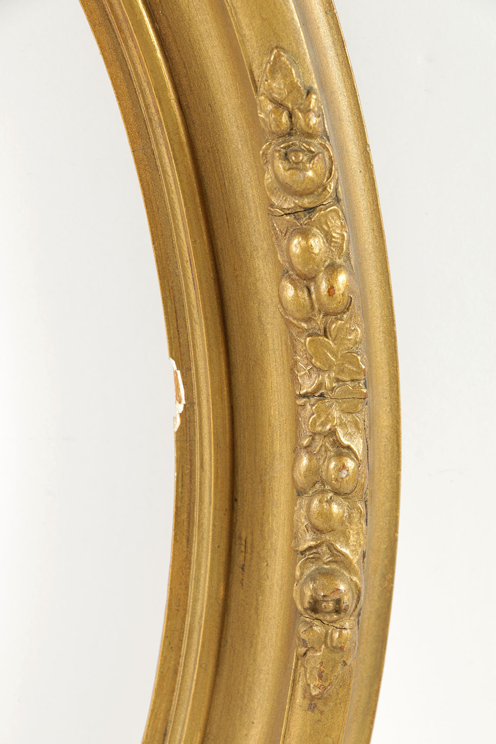 Oval Gilt and Gesso Frame with Festoon Embellishments