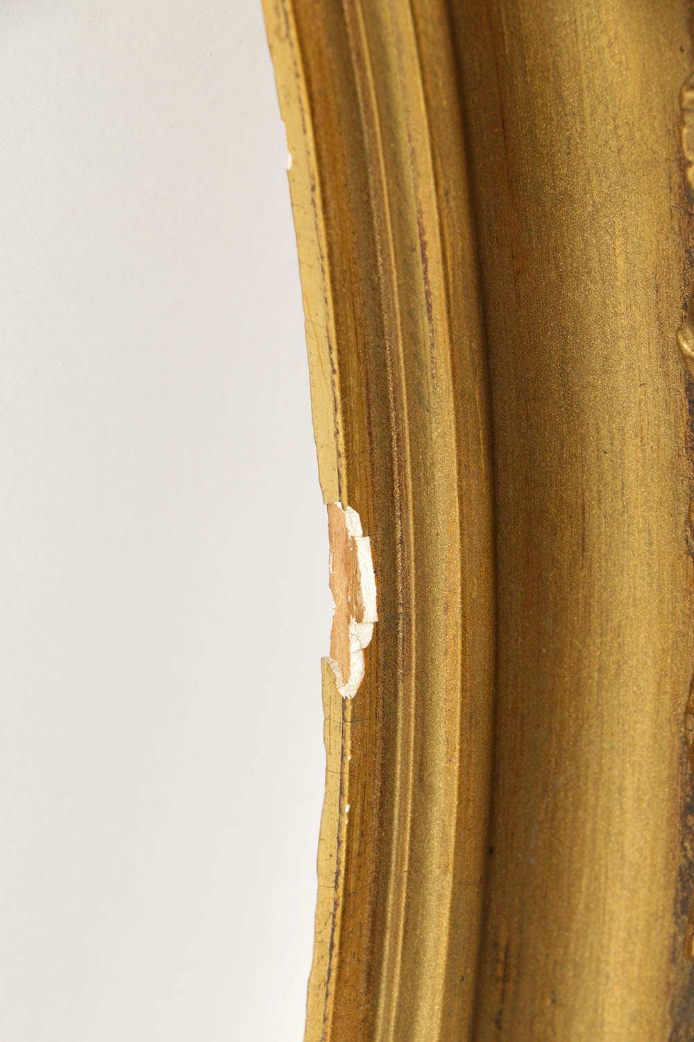 Oval Gilt and Gesso Frame with Festoon Embellishments