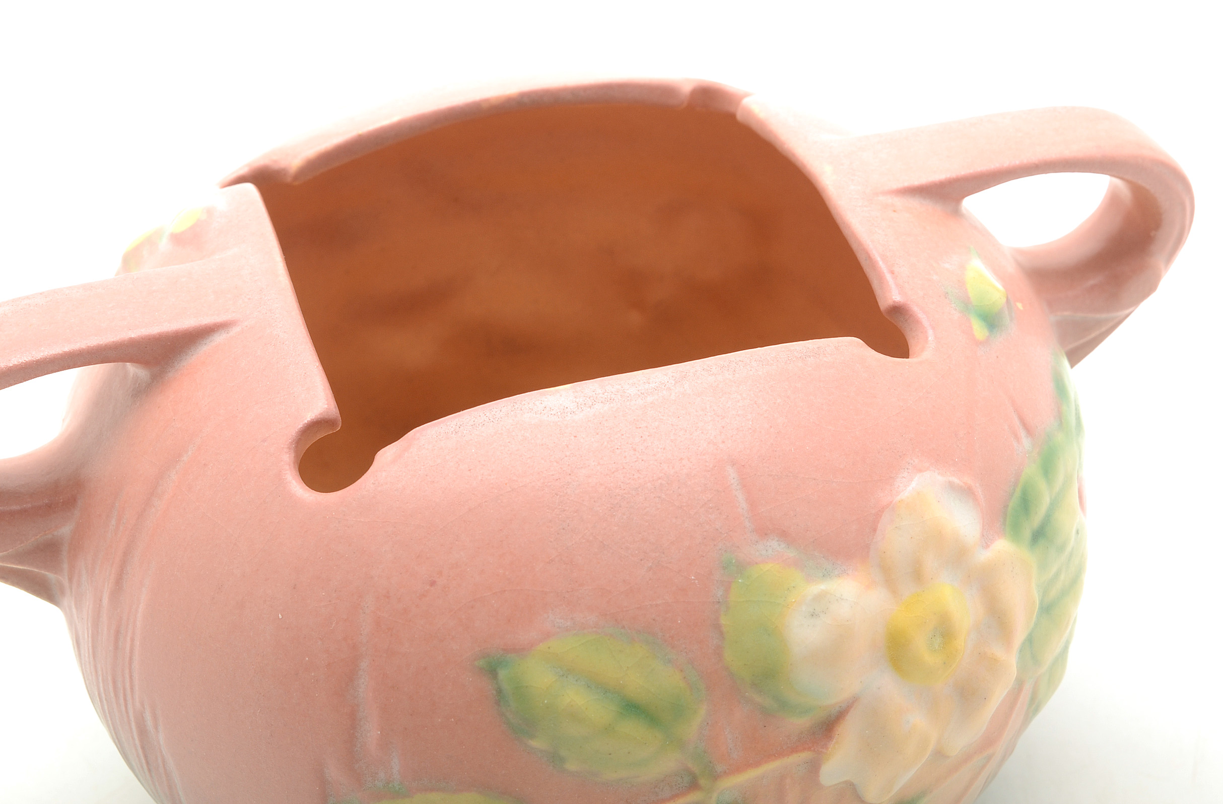 Roseville "White Rose" Pottery Vase